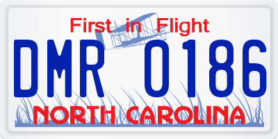 NC license plate DMR0186