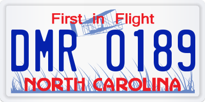 NC license plate DMR0189