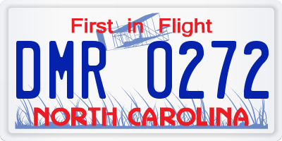 NC license plate DMR0272