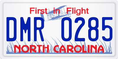 NC license plate DMR0285