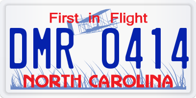NC license plate DMR0414