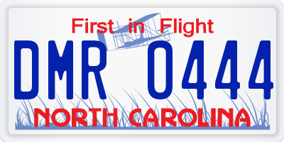 NC license plate DMR0444