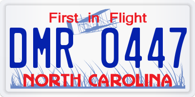 NC license plate DMR0447