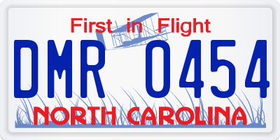 NC license plate DMR0454