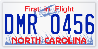 NC license plate DMR0456