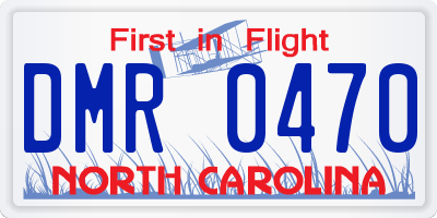 NC license plate DMR0470