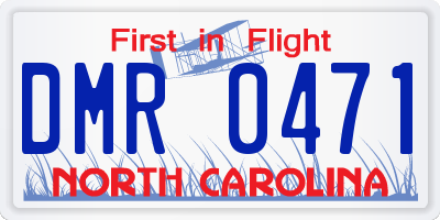 NC license plate DMR0471