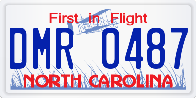 NC license plate DMR0487