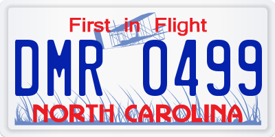NC license plate DMR0499