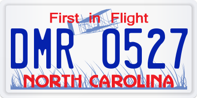 NC license plate DMR0527