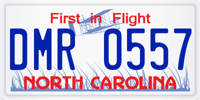 NC license plate DMR0557