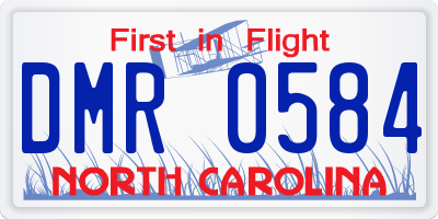 NC license plate DMR0584