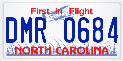 NC license plate DMR0684