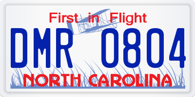 NC license plate DMR0804