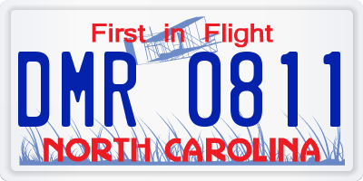 NC license plate DMR0811