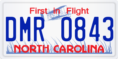 NC license plate DMR0843