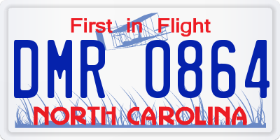NC license plate DMR0864