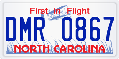 NC license plate DMR0867