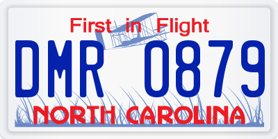 NC license plate DMR0879
