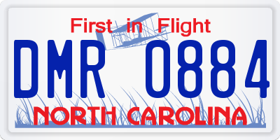 NC license plate DMR0884