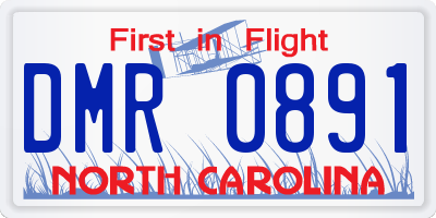 NC license plate DMR0891