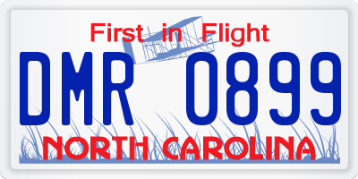 NC license plate DMR0899