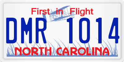 NC license plate DMR1014