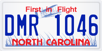 NC license plate DMR1046