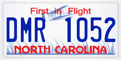 NC license plate DMR1052