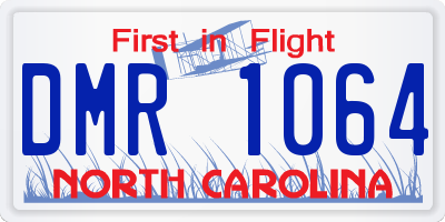NC license plate DMR1064