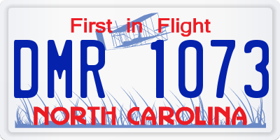 NC license plate DMR1073