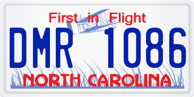 NC license plate DMR1086