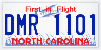 NC license plate DMR1101