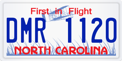 NC license plate DMR1120