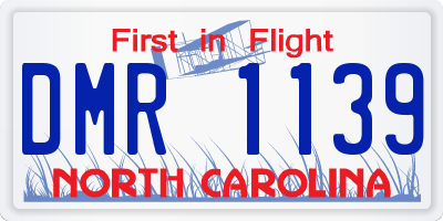 NC license plate DMR1139