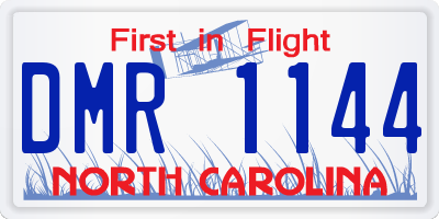 NC license plate DMR1144