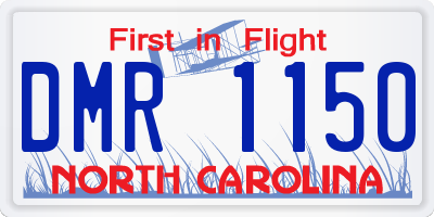 NC license plate DMR1150