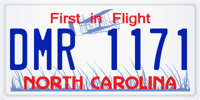 NC license plate DMR1171