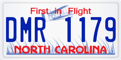 NC license plate DMR1179