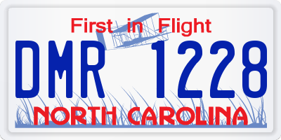 NC license plate DMR1228