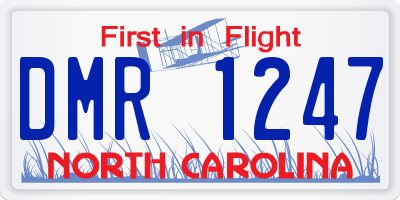 NC license plate DMR1247