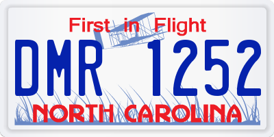 NC license plate DMR1252