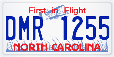 NC license plate DMR1255