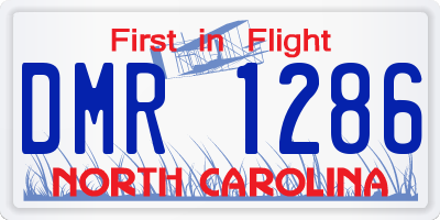 NC license plate DMR1286