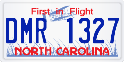 NC license plate DMR1327