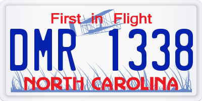 NC license plate DMR1338
