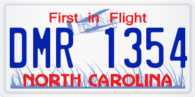 NC license plate DMR1354
