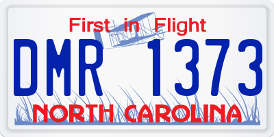 NC license plate DMR1373