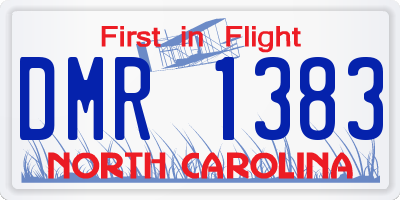 NC license plate DMR1383