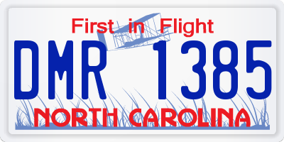 NC license plate DMR1385